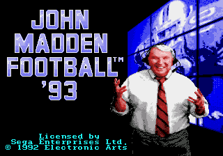 Sega Genesis / Mega Drive collection — John Madden Football ’93 · Sonic the Hedgehog