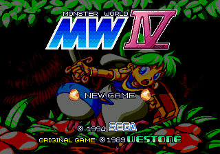 Original Monster World IV title screen