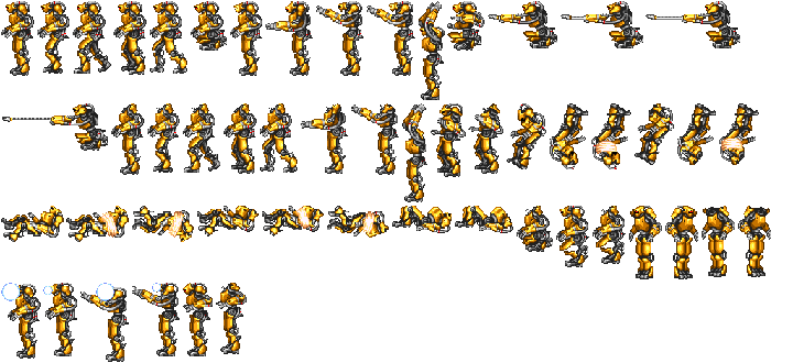 Armored weapon soldier - sprite set 1195 - palette 44