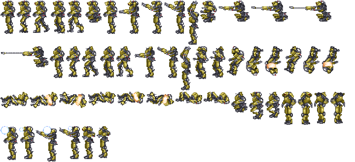 Armored weapon soldier - sprite set 1195 - palette 46
