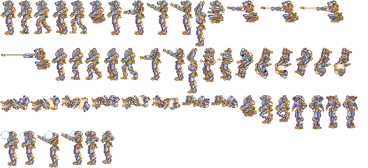 Armored weapon soldier - sprite set 1195 - palette 60