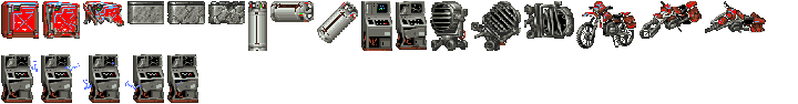 Breakable objects and motorcycle - palette 21