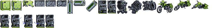 Breakable objects and motorcycle - palette 23