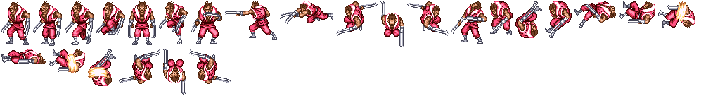 Crouching claw fighter - sprite set 107B - palette 40