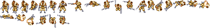 Crouching claw fighter - sprite set 107B - palette 41