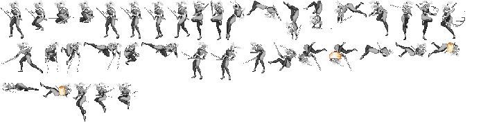 Unused enemy Kunoichi - indexed artwork