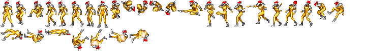 Leaping claw fighter - sprite set 109B - palette 44