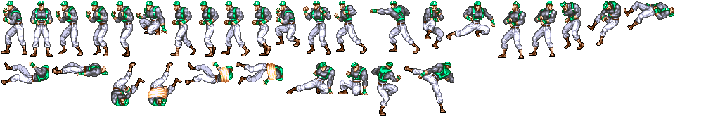 Masked fighter - sprite set 10C4 - palette 37