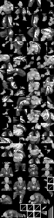 OBJ graphics bank $A3 - palette indices