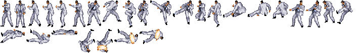 Short-haired fighter - sprite set 1001 - palette 39