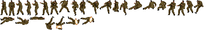 Short-haired fighter - sprite set 1001 - palette 3D