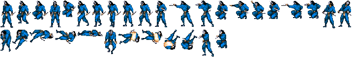 Twin-blade fighter - sprite set 1023 - palette 3A