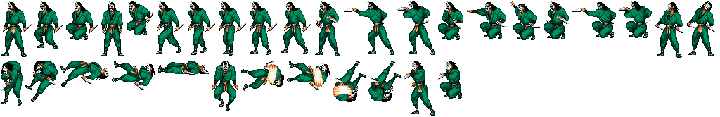 Twin-blade fighter - sprite set 1023 - palette 3B